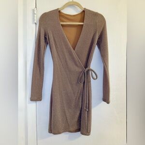 Shimmery Wrap Dress